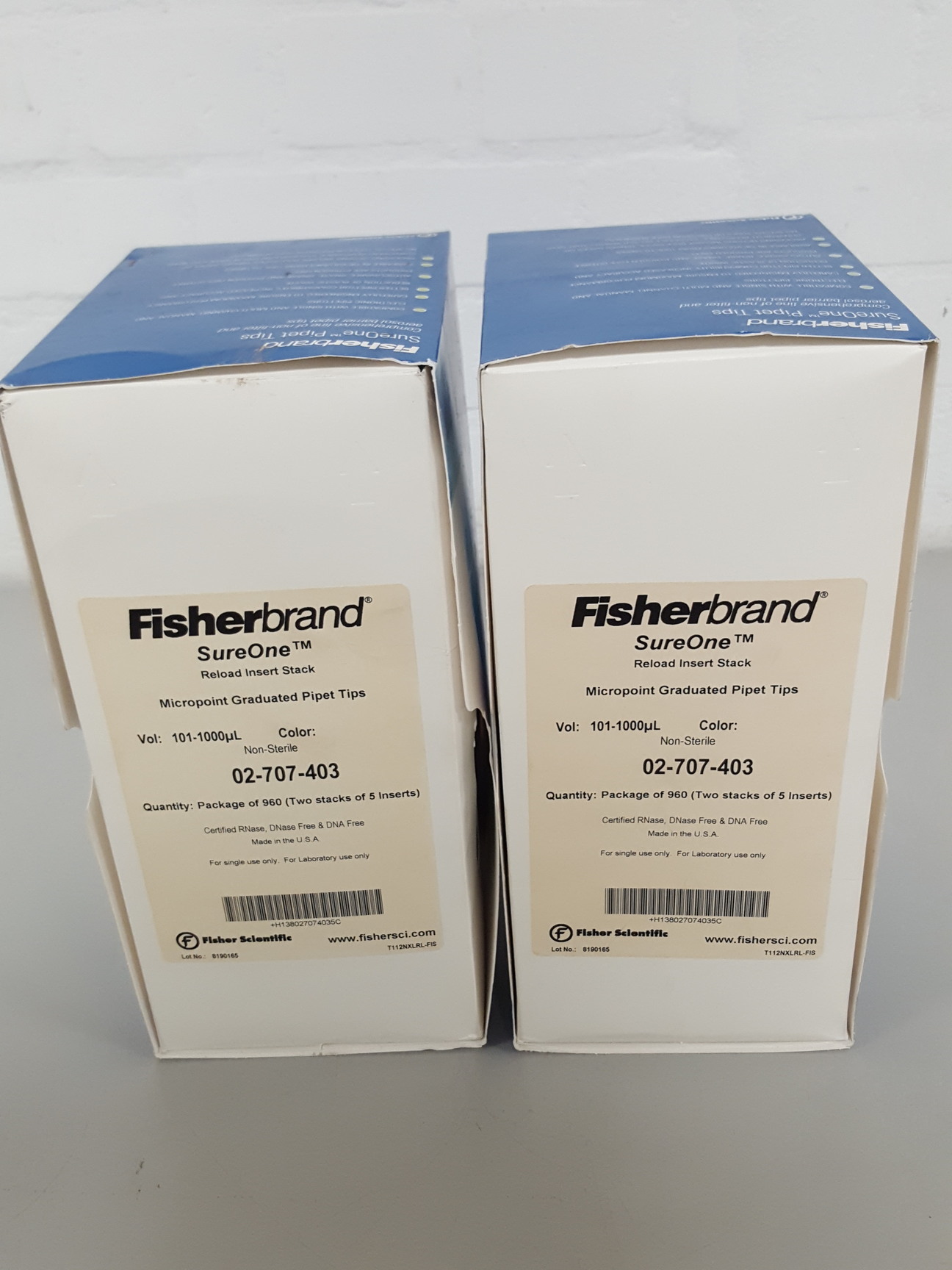 Image of 2x Fisherbrand SureOne Micropoint Graduated Pipette Tips(960 each) 100-1000ul