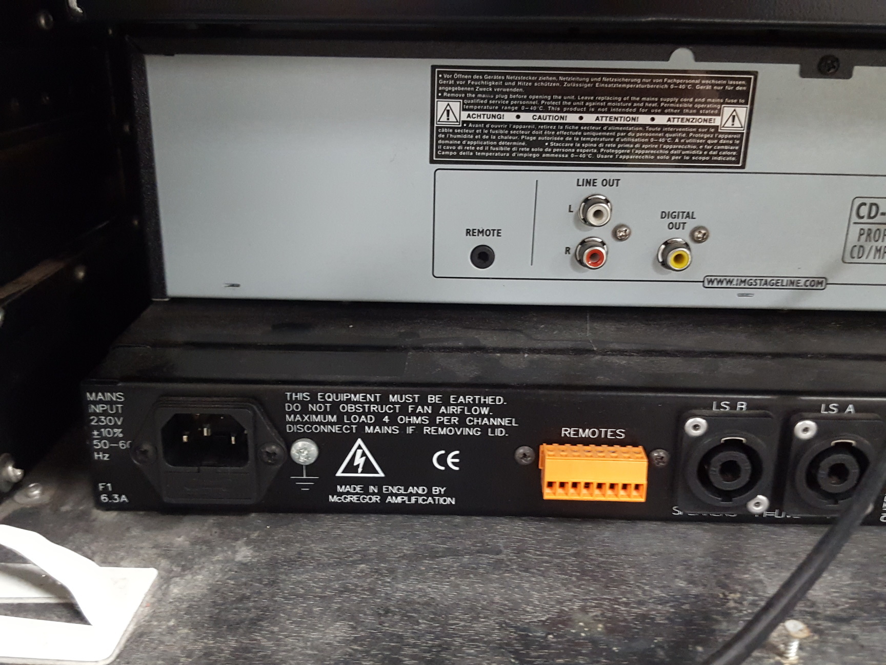 Image of IMG StageLine CD-196USB CD & MP3 Player + McGregor DA Series Mixer