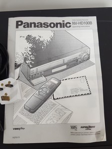 Thumbnail image of Panasonic NV-HD100B Video Cassette Recorder + Remote & Manual
