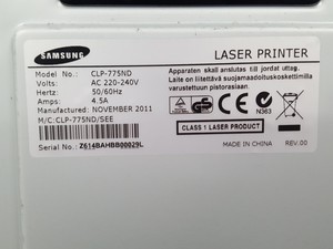 Thumbnail image of Samsung CLP-775ND Color Laser Printer With Cyan Toner Cartridge