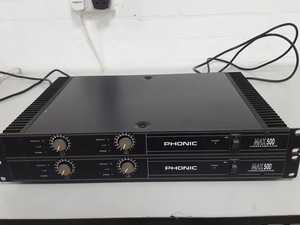 Thumbnail image of 2 x Phonic Max 500 Power Amplifier AV 