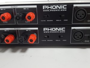 Thumbnail image of 2 x Phonic Max 500 Power Amplifier AV 