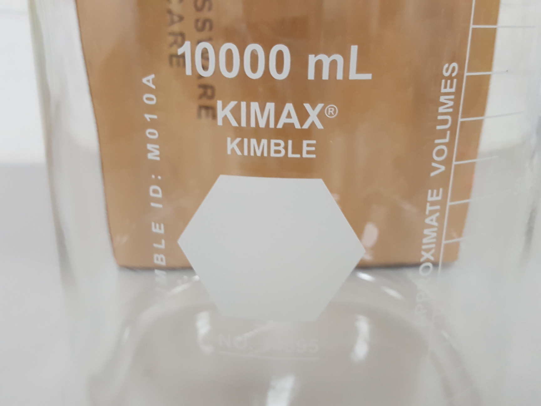 Image of 1x 10000mL 10L Duran Bottle + Lid Kimble Kimax GL45 Lab Glassware Laboratory