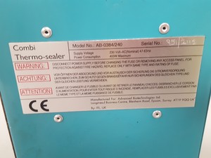 Thumbnail image of Advanced Biotechnologies AB-0384/240 Combi Thermo-Sealer 