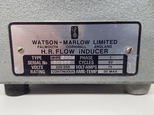 Thumbnail image of Watson Marlow MHRE200 HIFLO Blood Pump Flow Inducer Lab