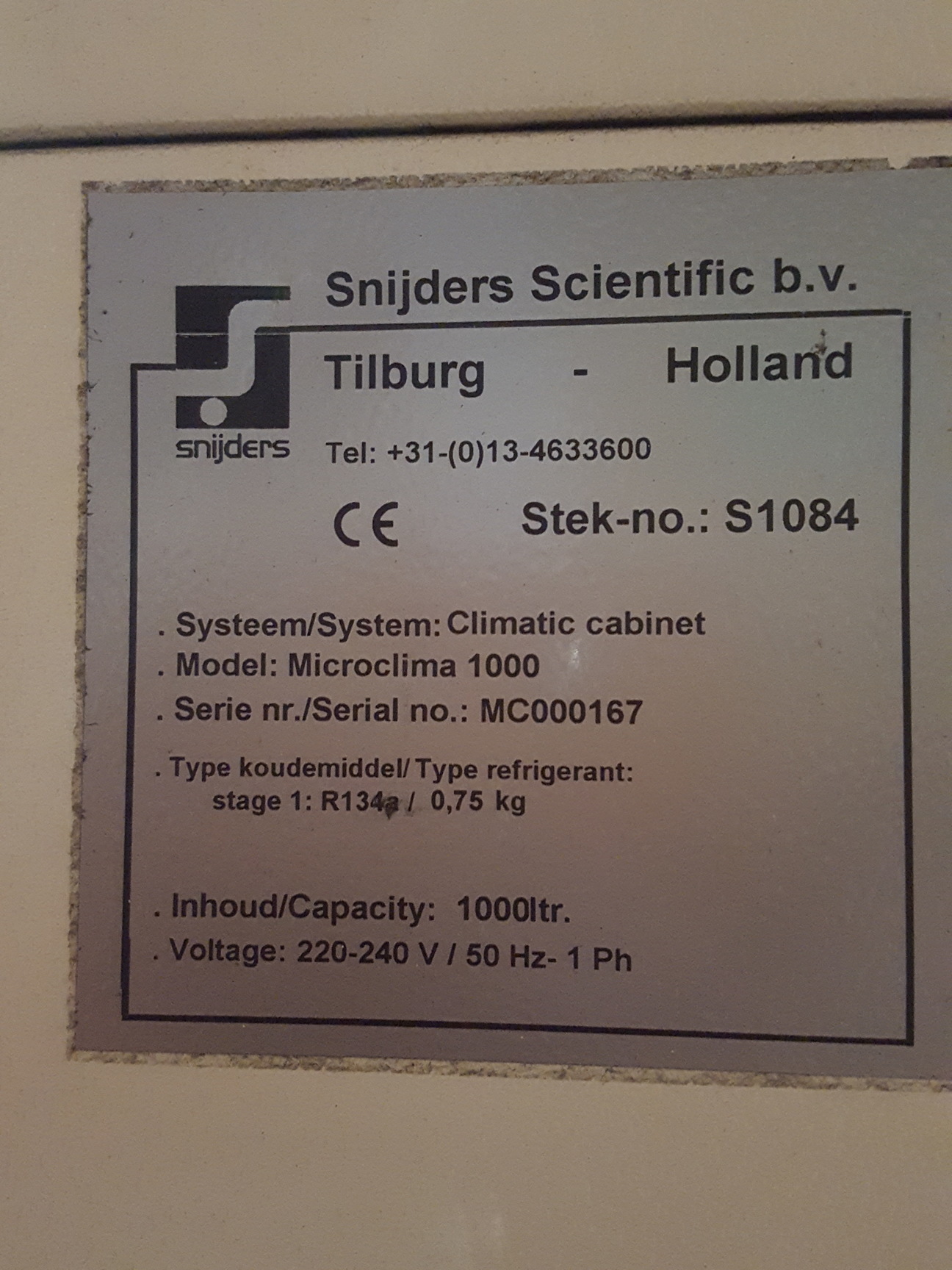 Image of Snijders Scientific Microclima 1000 Large Plant Growth Chamber Incubator Lab