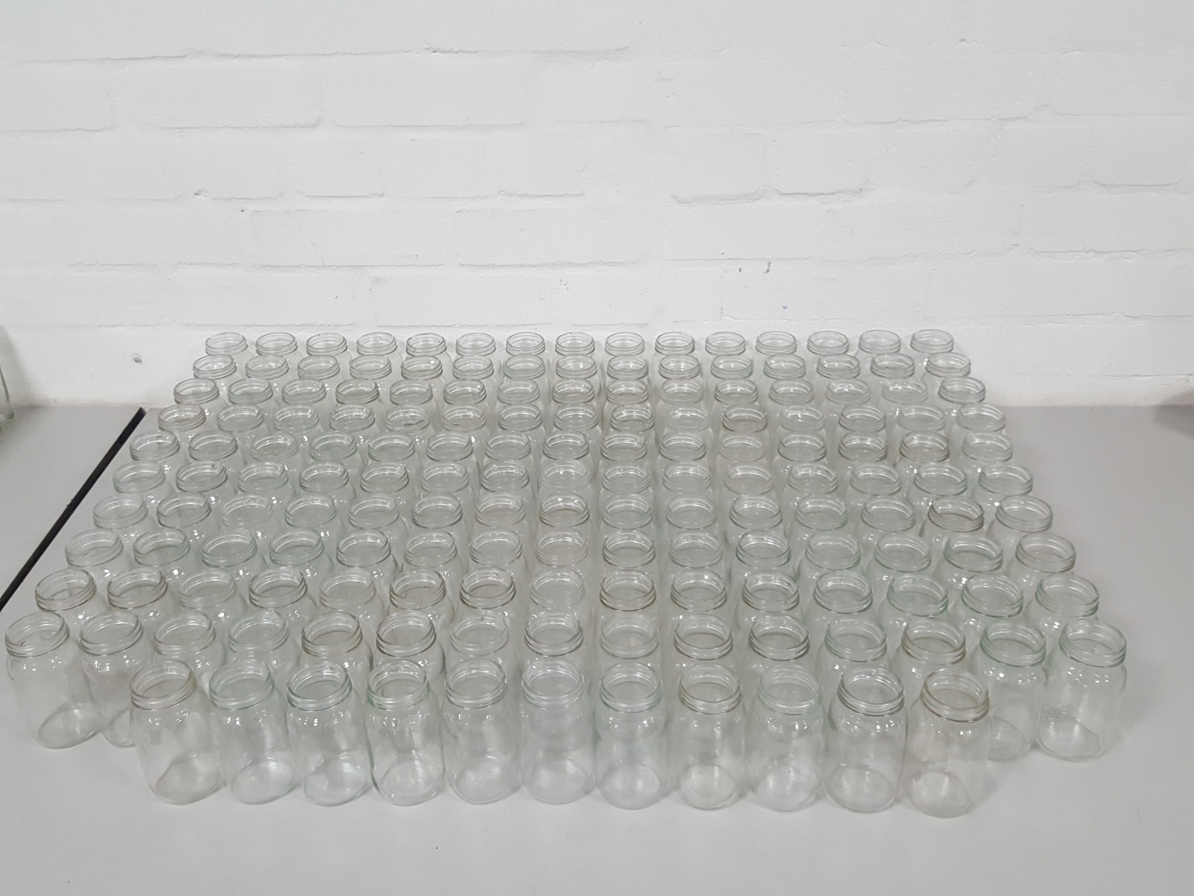 Lot of 161 Glass Jars (175 ml) No Lids Lab Glassware