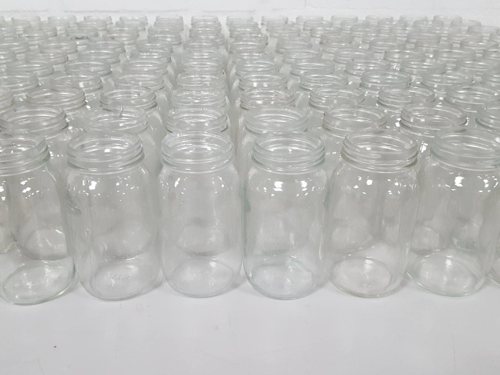 Lot of 161 Glass Jars (175 ml) No Lids Lab Glassware