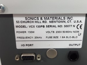 Thumbnail image of Sonics VCX-130PB Vibra Cell Ultrasonic Processor Lab