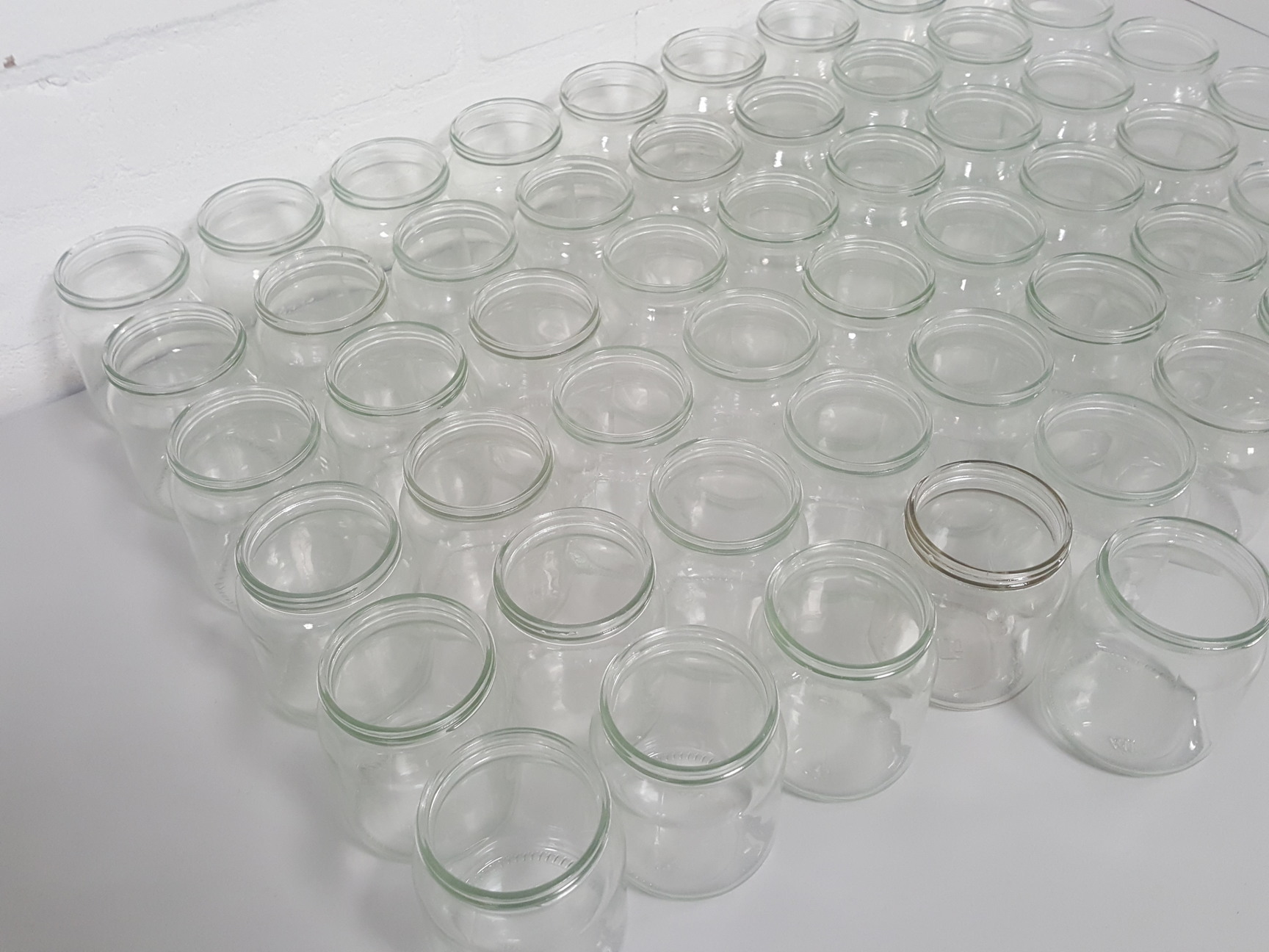 Lot of 55 Glass Jars (175 ml) Lab Glassware