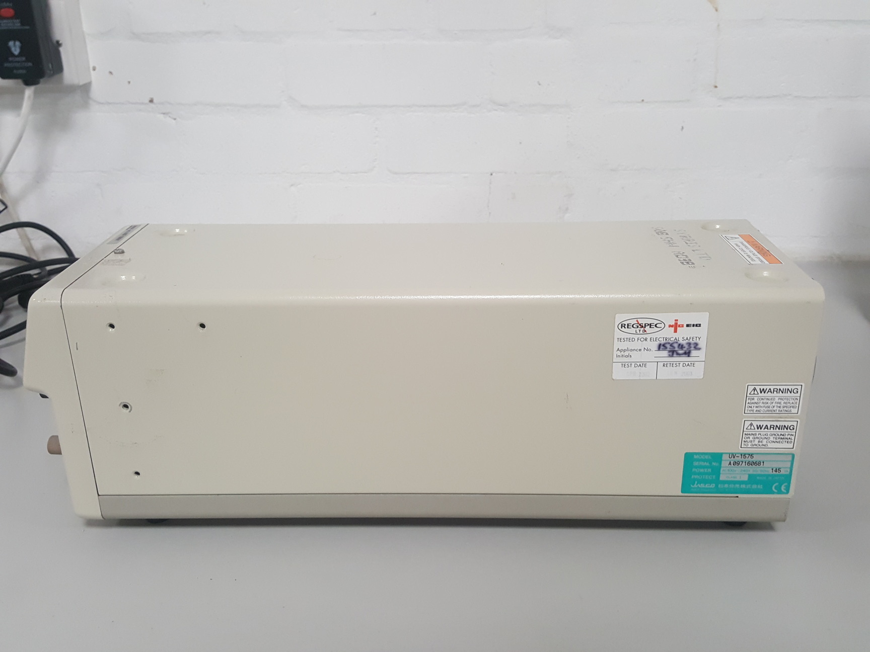 Image of Jasco UV-1575 Detector, PU1585 HPLC Pump, MX-2080-32 Mixer, DG-1580-54 Degasser