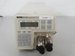 Thumbnail image of Jasco UV-1575 Detector, PU1585 HPLC Pump, MX-2080-32 Mixer, DG-1580-54 Degasser