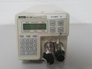Thumbnail image of Jasco UV-1575 Detector, PU1585 HPLC Pump, MX-2080-32 Mixer, DG-1580-54 Degasser