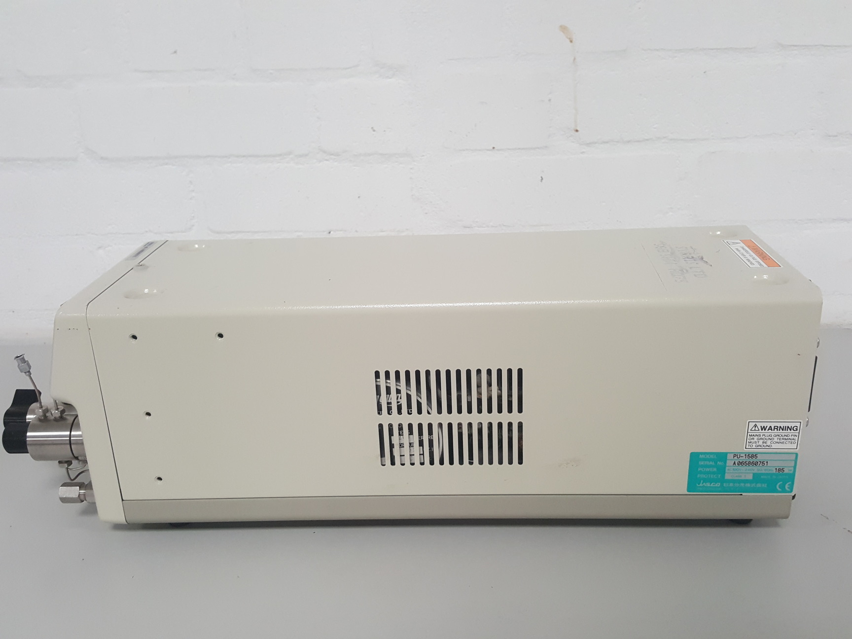 Image of Jasco UV-1575 Detector, PU1585 HPLC Pump, MX-2080-32 Mixer, DG-1580-54 Degasser