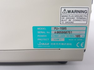 Thumbnail image of Jasco UV-1575 Detector, PU1585 HPLC Pump, MX-2080-32 Mixer, DG-1580-54 Degasser