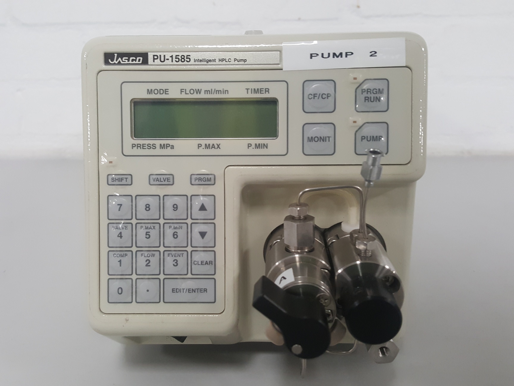 Image of Jasco UV-1575 Detector, PU1585 HPLC Pump, MX-2080-32 Mixer, DG-1580-54 Degasser