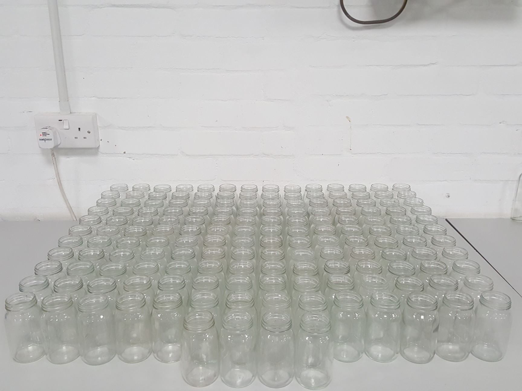 Lot of 158 Glass Jars Lab Glassware Equipment