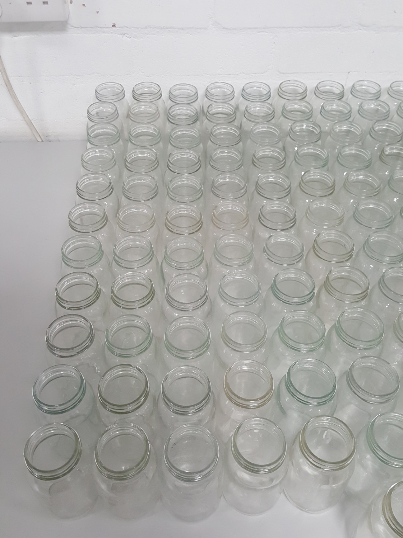 Lot of 158 Glass Jars Lab Glassware Equipment