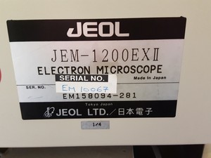 Thumbnail image of JEOL JEM-1200EXII Electron Microscope TEM, Magnets, Compressor, Power Supply Lab