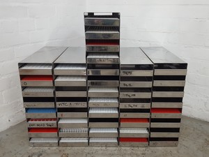 Thumbnail image of Set of 11 Stainless Storage Freezer Tray Racks Lab