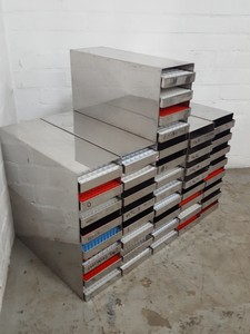 Thumbnail image of Set of 11 Stainless Storage Freezer Tray Racks Lab