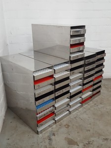 Thumbnail image of Set of 11 Stainless Storage Freezer Tray Racks Lab