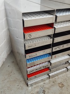 Thumbnail image of Set of 11 Stainless Storage Freezer Tray Racks Lab