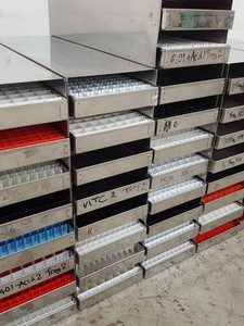 Thumbnail image of Set of 11 Stainless Storage Freezer Tray Racks Lab