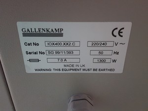 Thumbnail image of Gallenkamp IOI400.XX2.C Floor Standing Shaking Incubator Lab