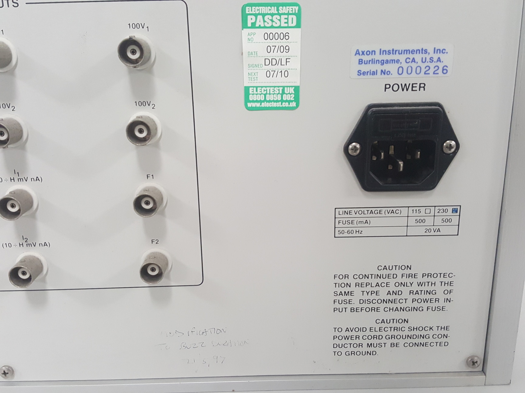 Image of Axon Instruments Axoprobe-1A Multi-Purpose Microelectrode Amplifier Lab