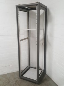 Thumbnail image of 4 Post Open Frame Server Data Rack Upright Tall On Wheels