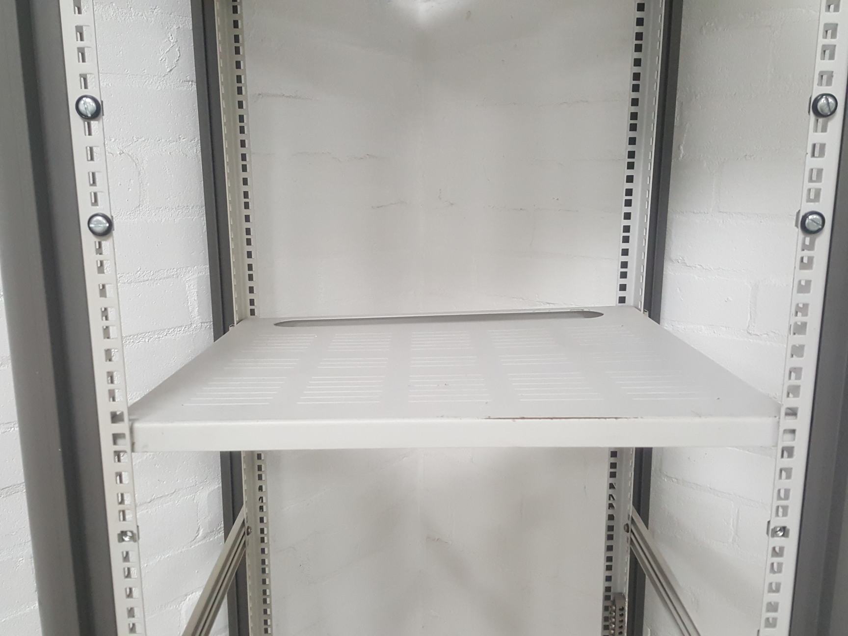 Image of 4 Post Open Frame Server Data Rack Upright Tall On Wheels