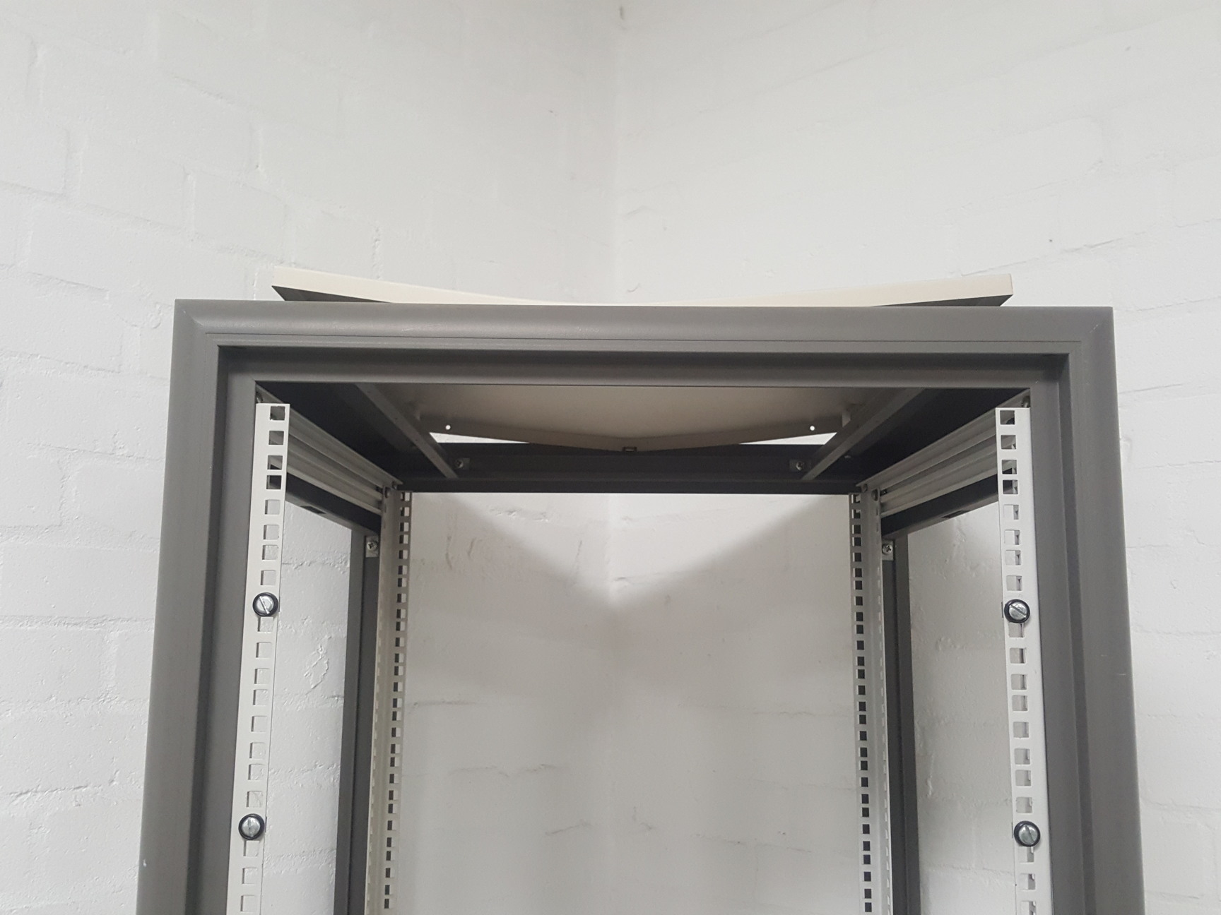 Image of 4 Post Open Frame Server Data Rack Upright Tall On Wheels