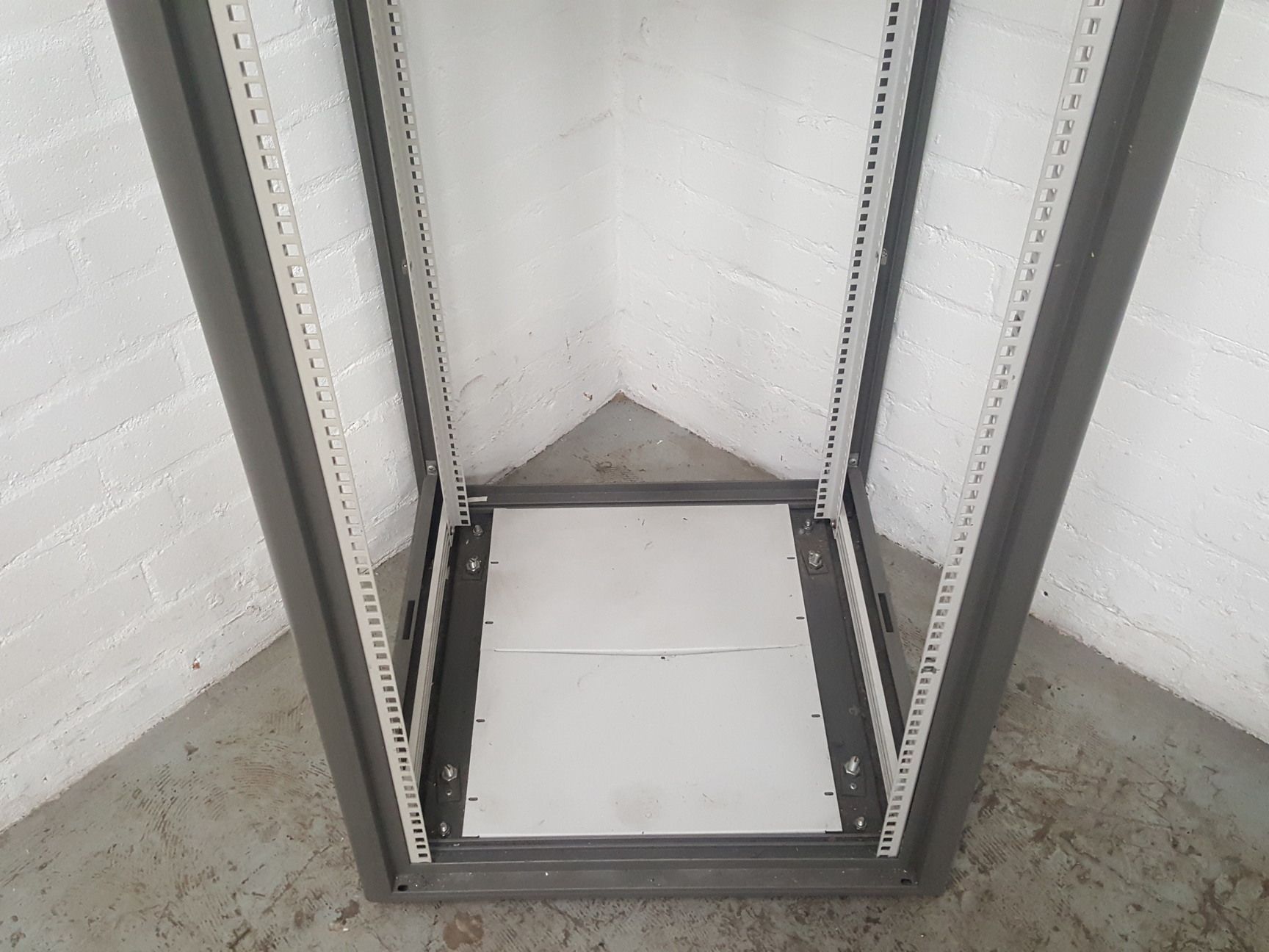 Image of 4 Post Open Frame Server Data Rack Upright Tall On Wheels