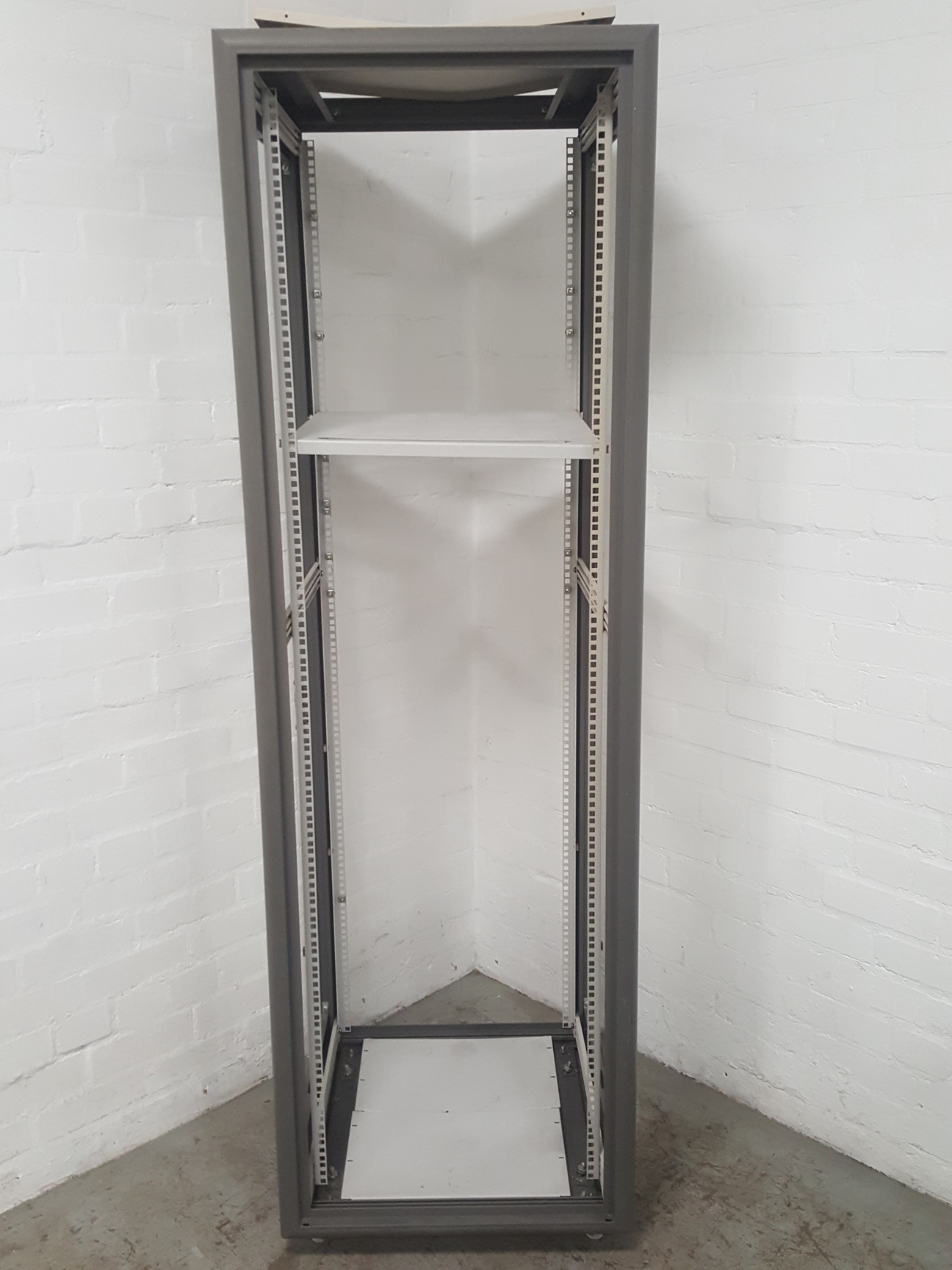 Image of 4 Post Open Frame Server Data Rack Upright Tall On Wheels