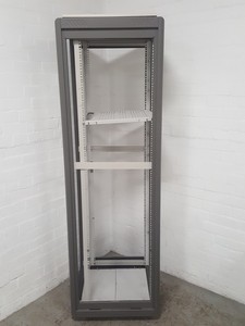 Thumbnail image of 4 Post Open Frame Server Data Rack Upright Tall On Wheels