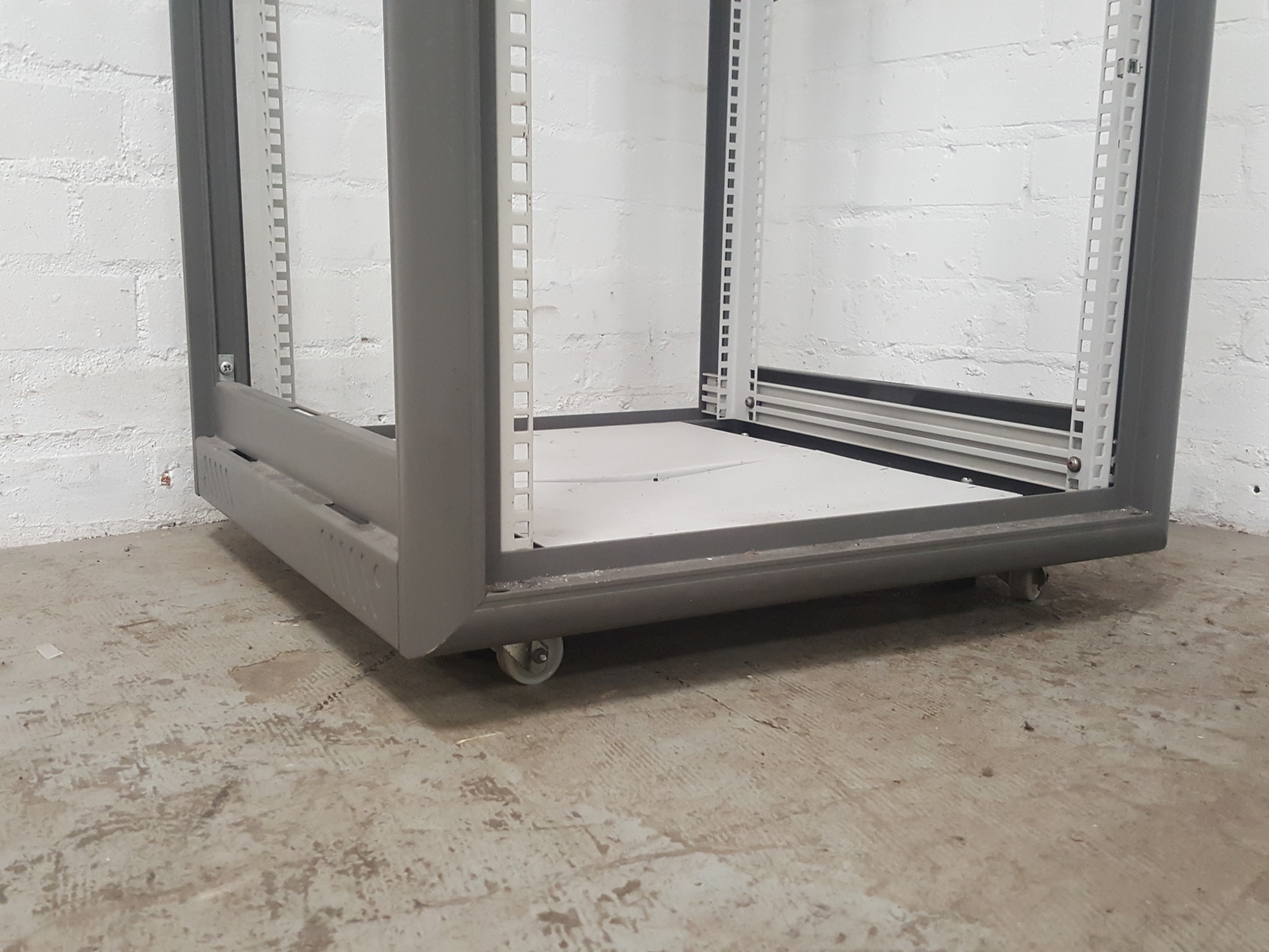 Image of 4 Post Open Frame Server Data Rack Upright Tall On Wheels