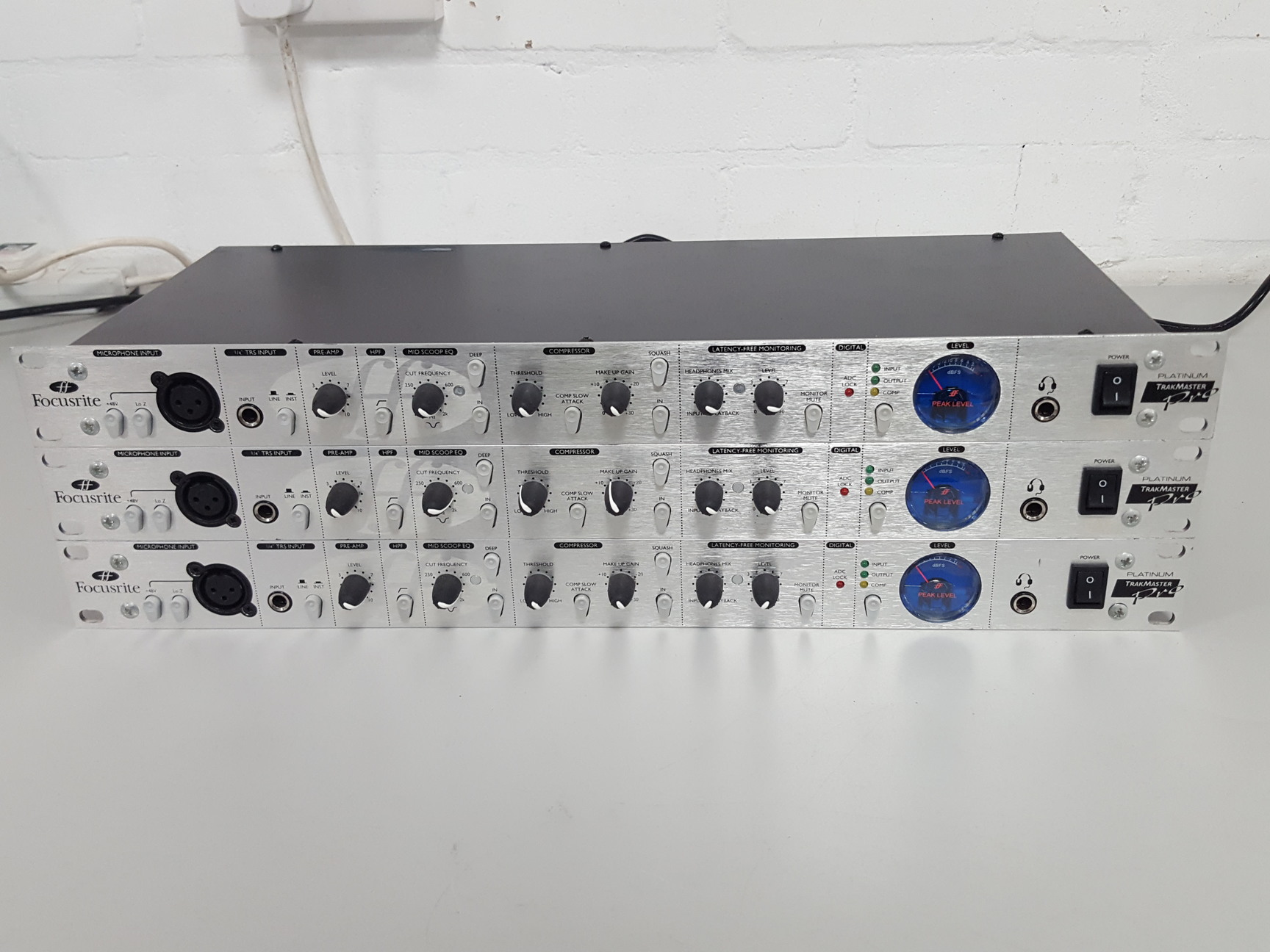 Image of 3x Focusrite Platinum TrakMaster Pro Track Master Channel Strips