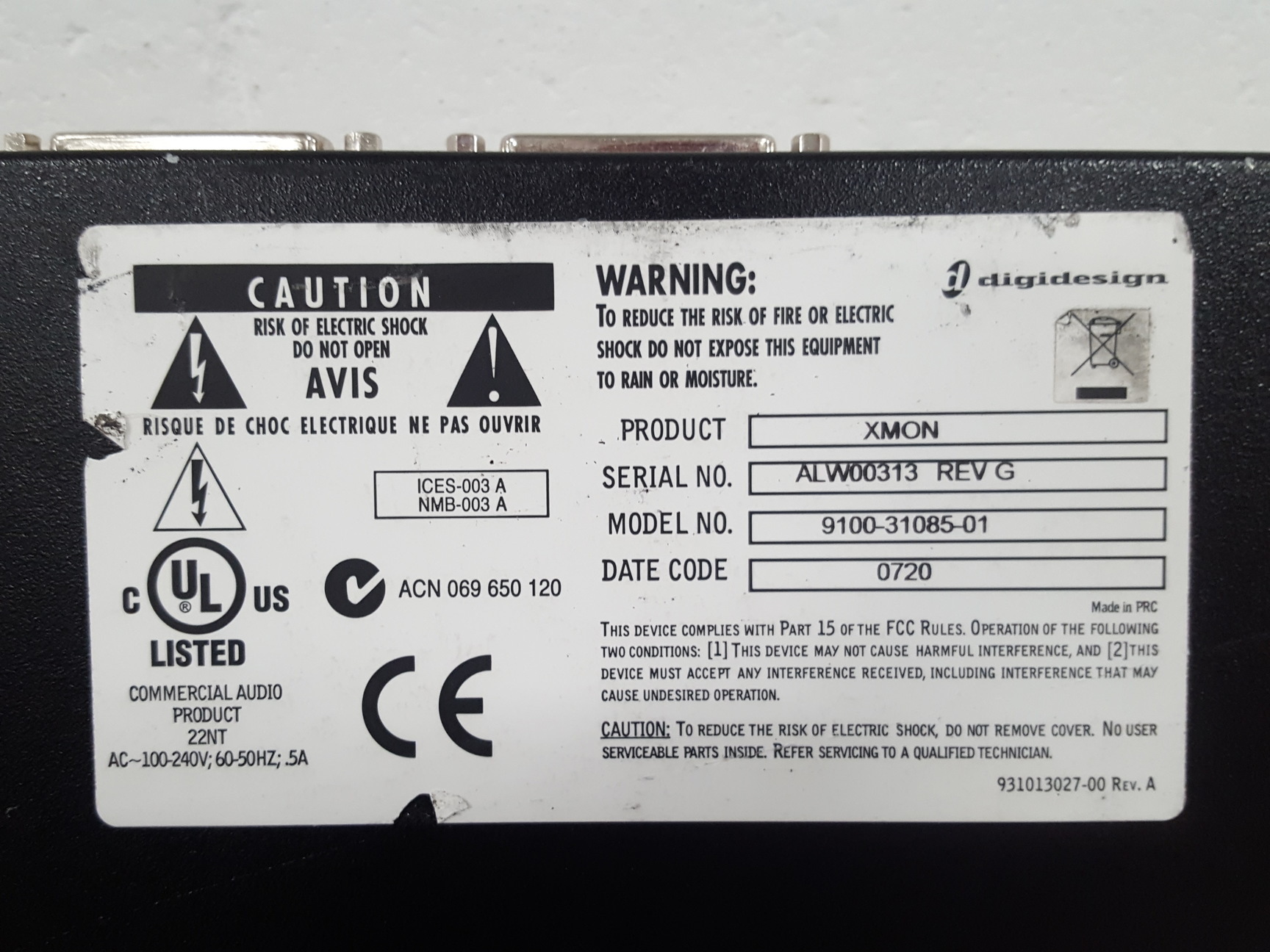 Image of Digidesign XMON 2U Monitoring Controller AV Equipment