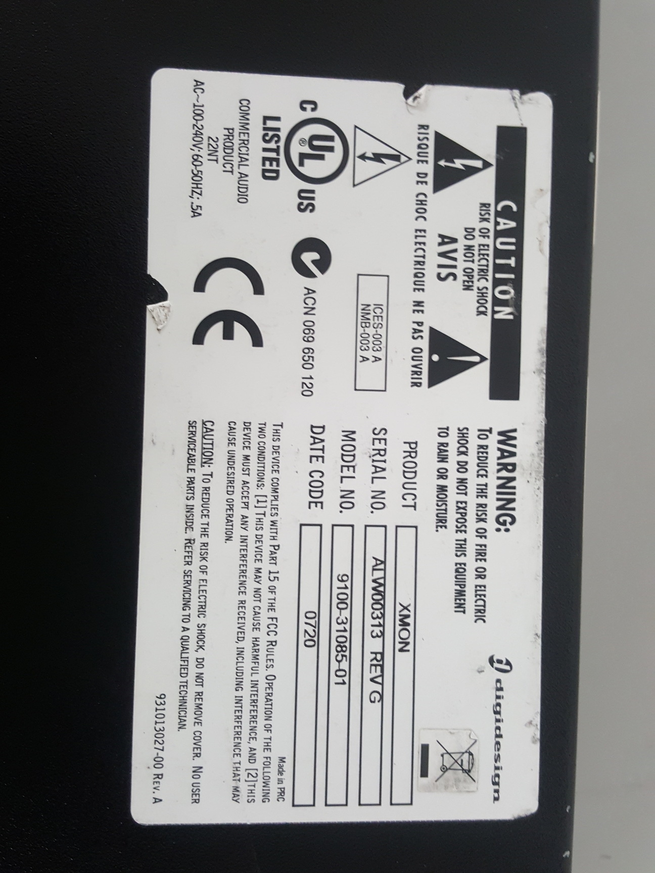 Image of Digidesign XMON 2U Monitoring Controller AV Equipment