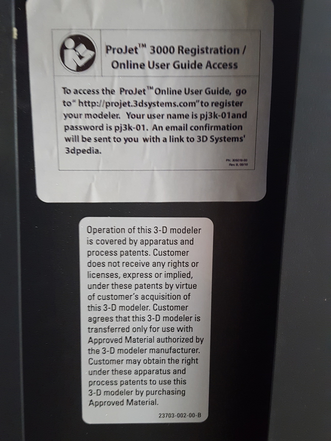 Image of 3D Systems ProJet 3000 HD Plus 3D Printer