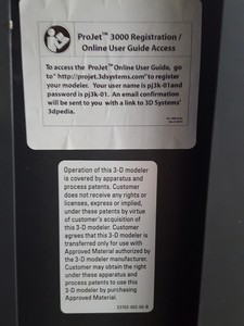 Thumbnail image of 3D Systems ProJet 3000 HD Plus 3D Printer