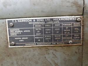 Thumbnail image of Harrison 17" (440mm) Swing Lathe Metalworking Machine 