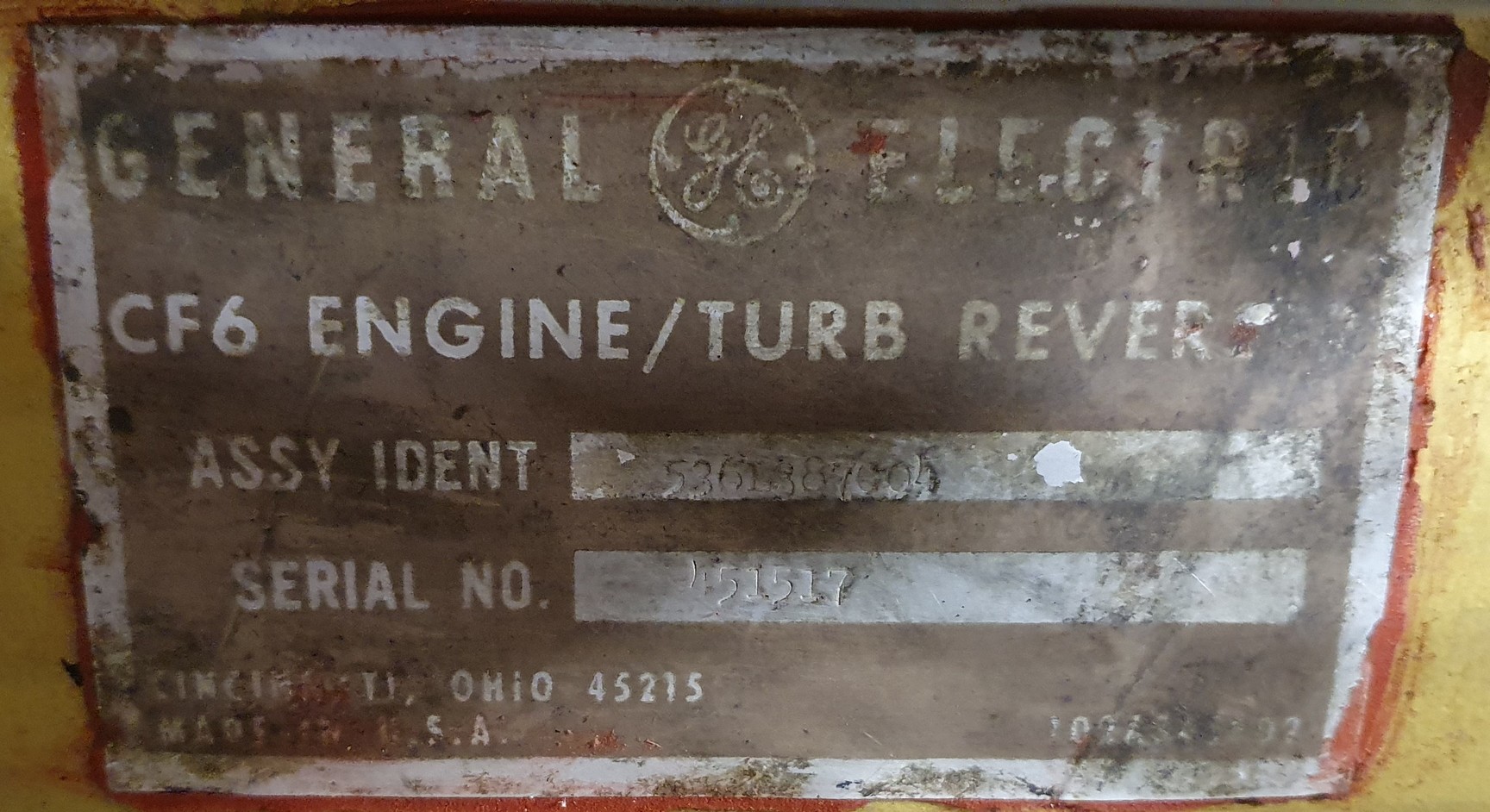 Genuine General Electric CF6-6 Jet Engine From DC10 Aircraft