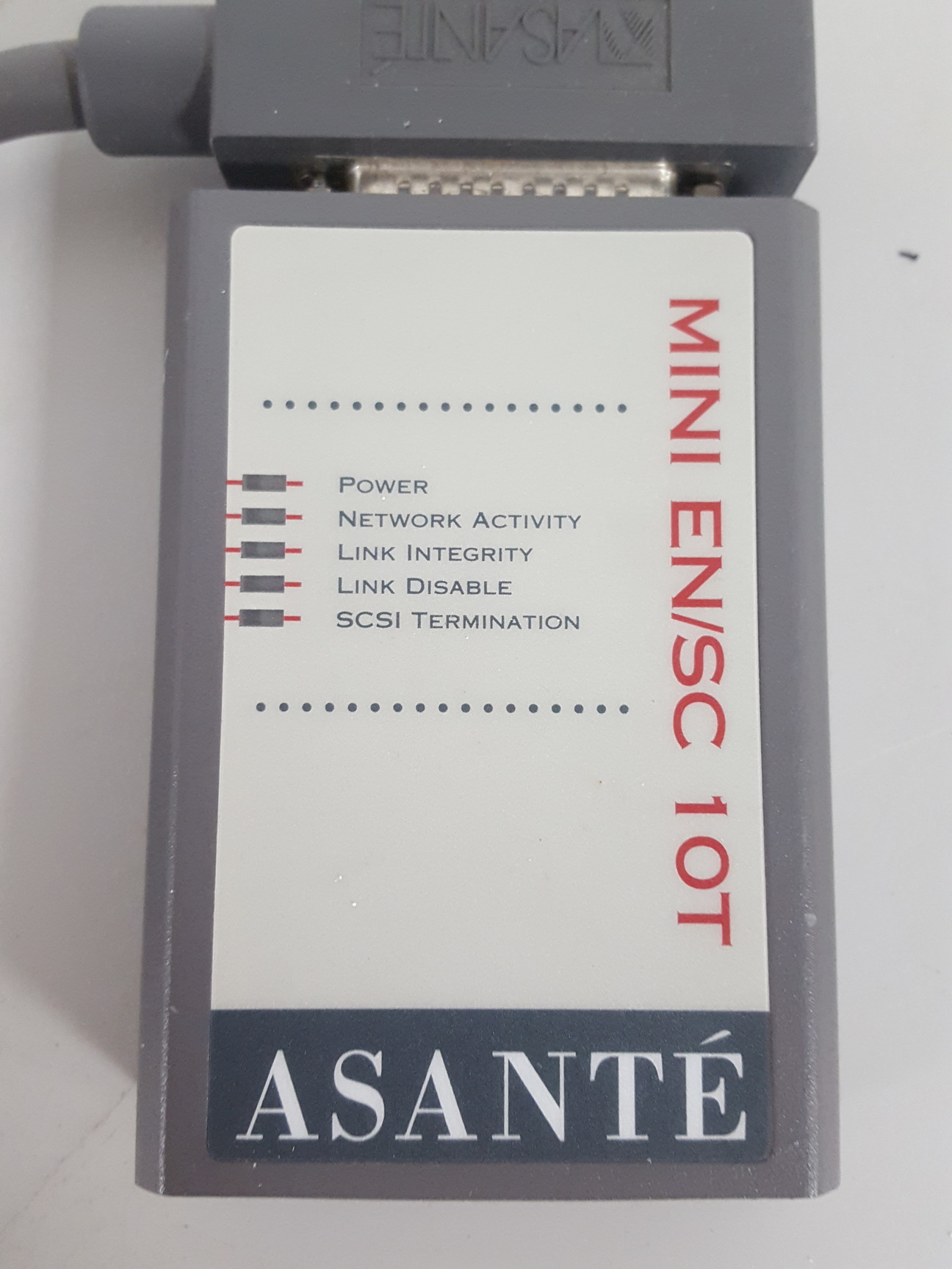 Image of Asante Mini EN/SC-10T SCSI Ethernet Adapter and Cable