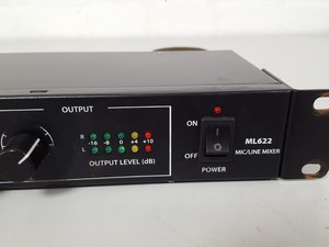 Thumbnail image of Adastra ML622 6-Mic + 2AUX Channel Rack Mounted Mixer