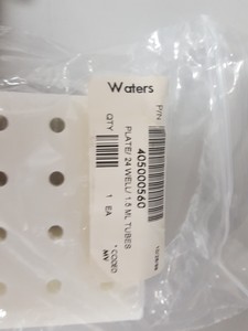 Thumbnail image of Waters 24 Well Insertion Plate Waters 405000560 Plate 24 Well 1.5mL Tubes Lab