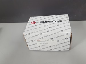 Thumbnail image of 12x Supelco Amber Screw Cap Bottles With Hole Cap & Septa (2oz) Lab
