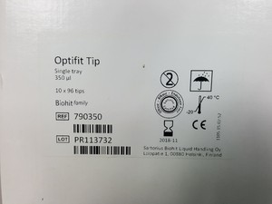 Thumbnail image of Sartorius Corporation 790350 Optifit Tip, Single Tray, 5-350 uL (Pack of 4800)