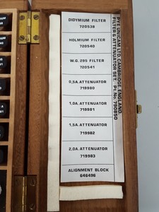 Thumbnail image of Pye Unicam Calibration Standards Set Filters & Attenuators Set Pt. No. 790850
